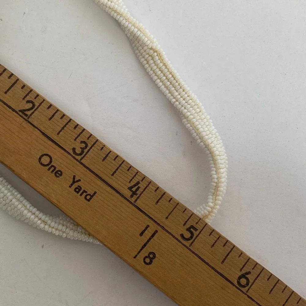 Beaded Evening Bag Women Small White Excellent Vintage Scalloped Fan Korea